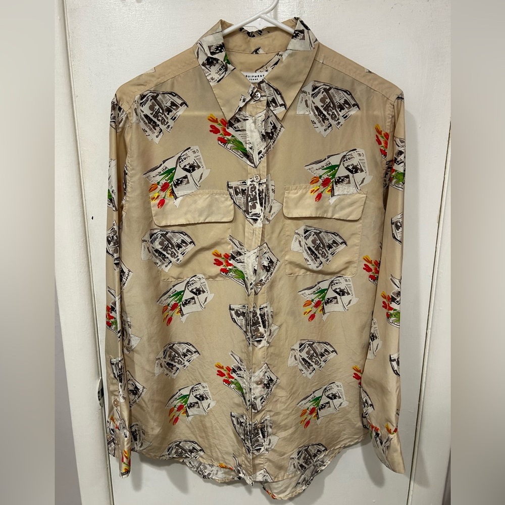 Equipment Silk Graphic Print Women’s Shirt